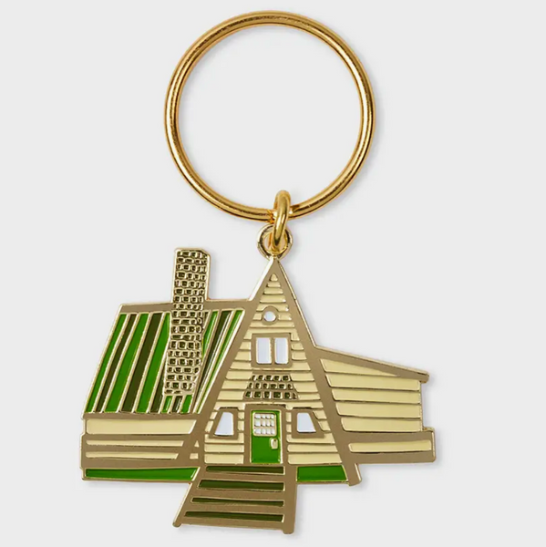 Cabin Enamel Keychain