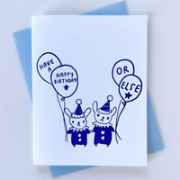 Menacing Clown Bunnies Birthday Card
