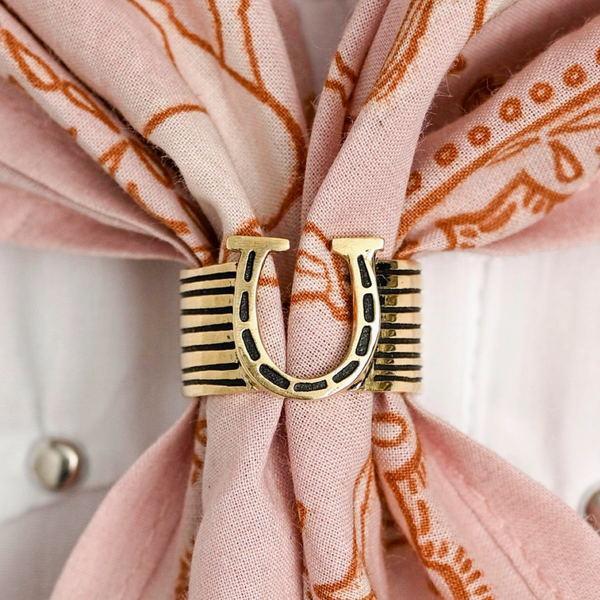 Brass Bandana Slide - Horseshoe