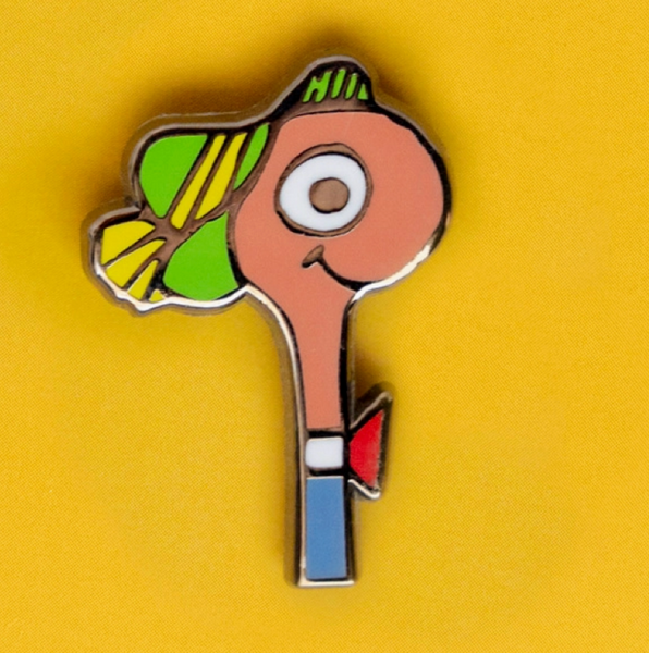 Richard Scarry Lowly Worm Enamel Pin