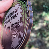 Wood Ornament - Mothman + Raccoon Community Love