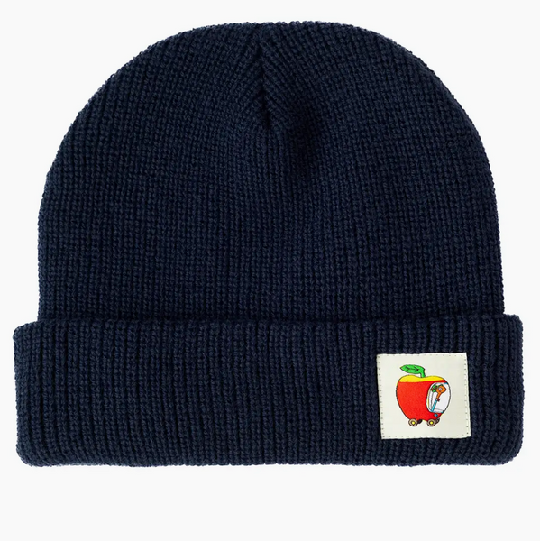 Beanie - Navy Blue Lowly Worm Apple Car