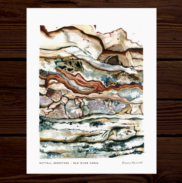 Rosalie Haizlett  Print - Nutall Sandstone Rock Wall