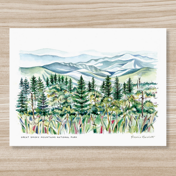 Rosalie Haizlett  Print - Smoky Mountain Landscape