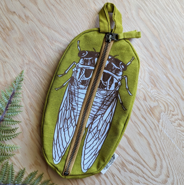 Cicada Cotton Cosmetic + Pencil Bag