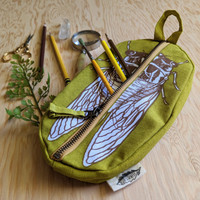 Cicada Cotton Cosmetic + Pencil Bag