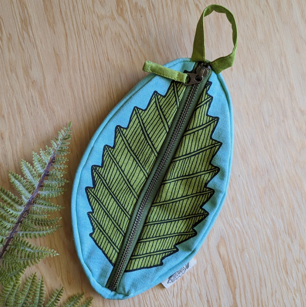 Leaf Cotton Cosmetic + Pencil Bag