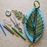 Leaf Cotton Cosmetic + Pencil Bag