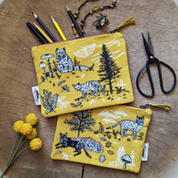 Outside Cats Cosmetic + Pencil Bag