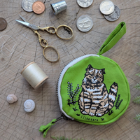 Outside Cat Coin + Trinket Bag