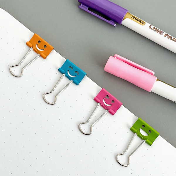 Happy Face Binder Clips