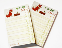 Fox + Bird To Do List Notepad