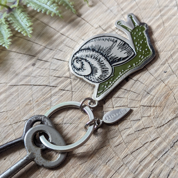 Snail Enamel Keychain