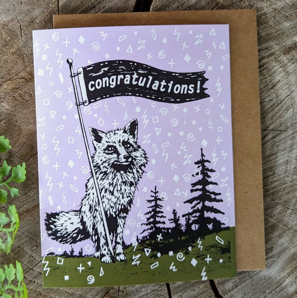 Fox Congratulations Card