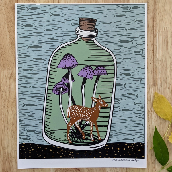 Deerly Bottled Print