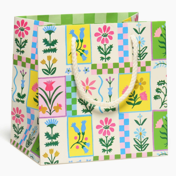 Retro Flowers Small Gift Bag