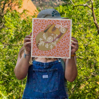 Pink + Brown Cowboy Hat Art Print