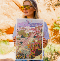 Vertical Mountain Cactus Art Print