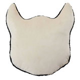 Black Cat Face Hooked Wool Pillow