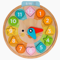 Multi-Language + Counting + Colors Wooden Learning Clock