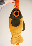 The Fish Bag - Mustard / Forest Green