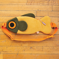 The Fish Bag - Mustard / Forest Green