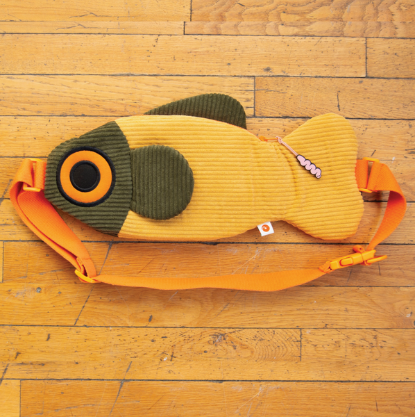 The Fish Bag - Mustard / Forest Green