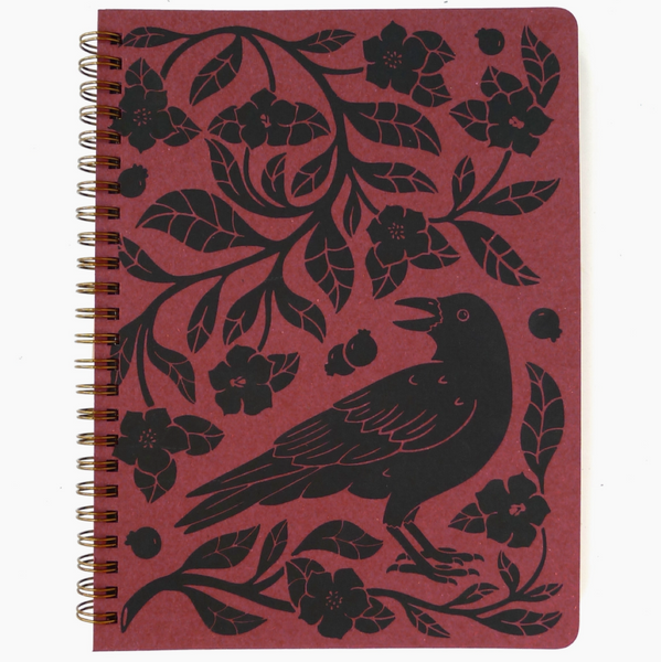Handmade Coil Bound Sketchbook - Large Corvid