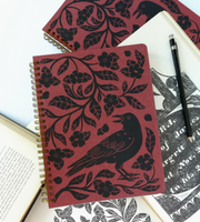 Handmade Coil Bound Sketchbook - Large Corvid