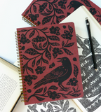 Handmade Coil Bound Sketchbook - Large Corvid