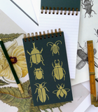 Handmade Coil Bound Notepad - Beetles