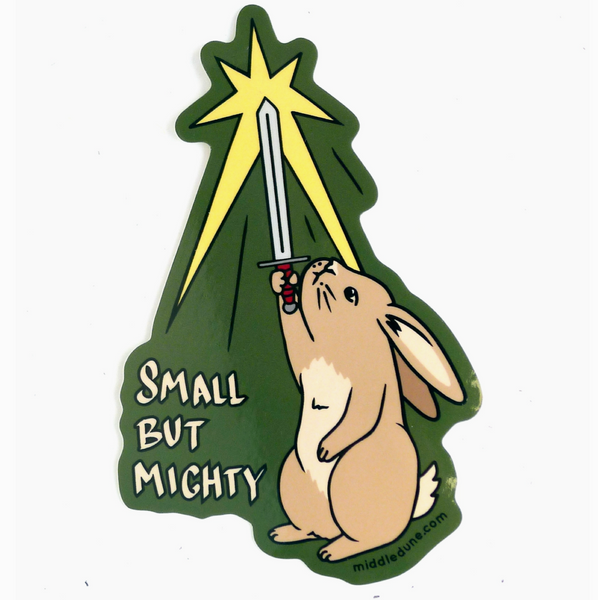 Bunny Small But Mighty Sticker