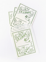 Letterpress Bookplate - Toad + Snail