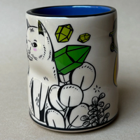 Cary Lane Cup - Large Lucky Cat + Houseplant