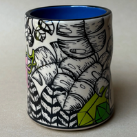 Cary Lane Cup - Large Lucky Cat + Houseplant