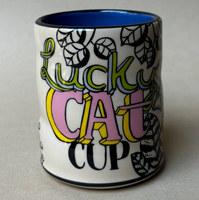 Cary Lane Cup - Large Lucky Cat + Houseplant