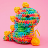 The Woobles Crochet Kit - Fred The Rainbow Dinosaur