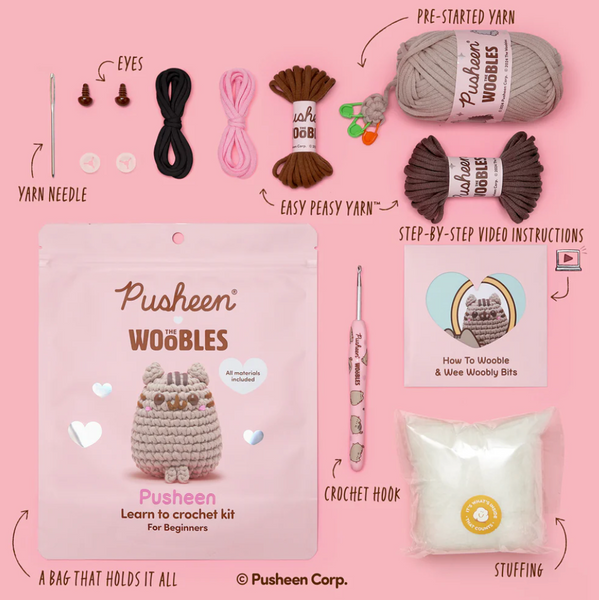 The Woobles Crochet Kit - Pusheen