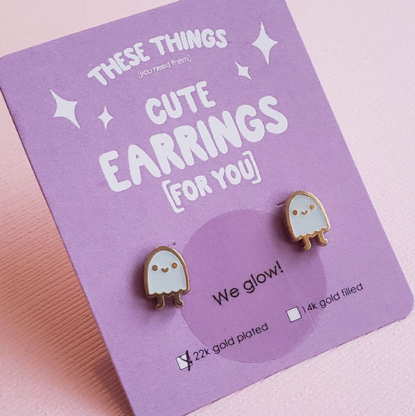 Ghostie Glow In The Dark Earrings