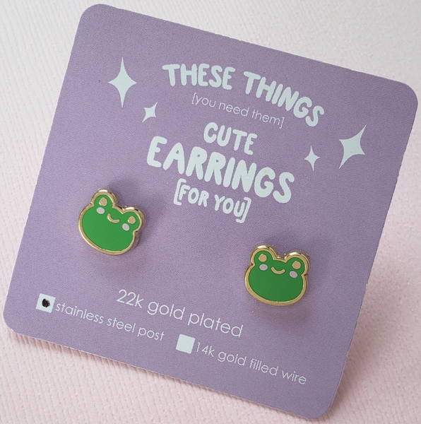 Happy Frog Earrings