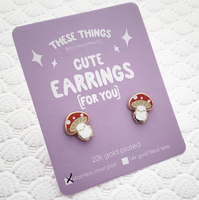 Mushroom Folk Earrings