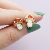 Mushroom Folk Earrings