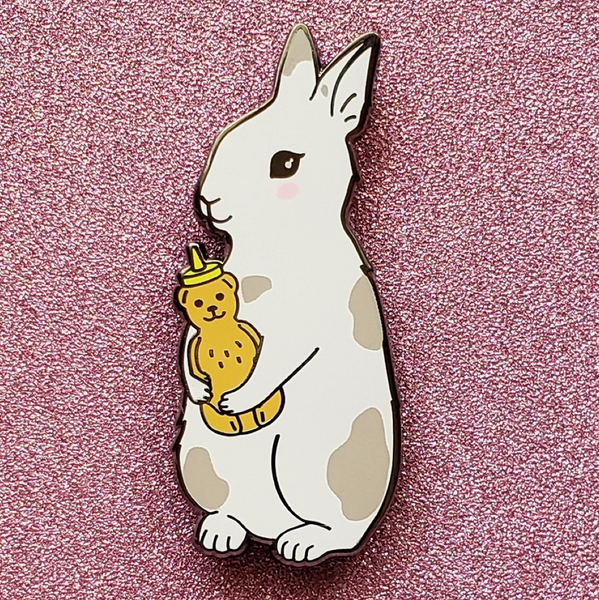 Honey Bunny Enamel Pin