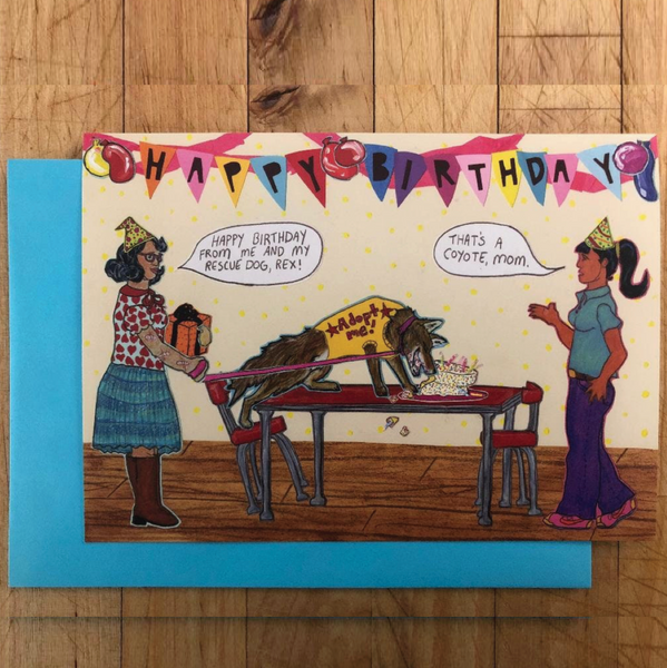 Coyote Birthday Card