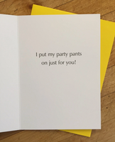 Party Pants Squirrel Birthday Card