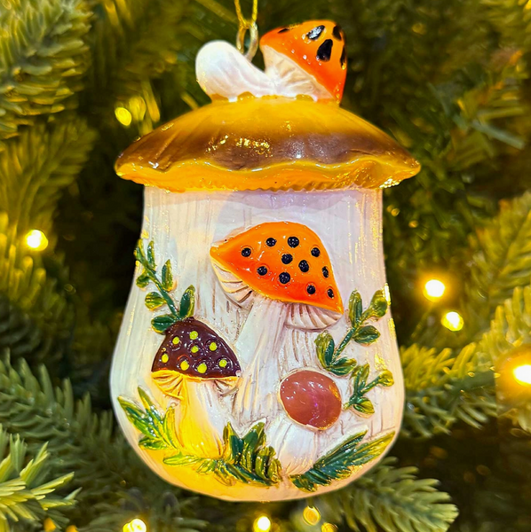 Resin Ornament - Merry Mushroom Kitchen Canister