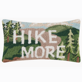 Hike More Wool Hooked Pillow