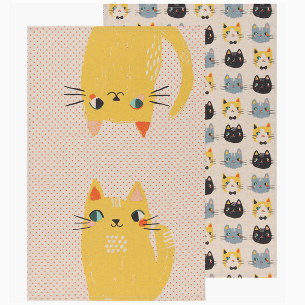 Meow Meow 2 Pack Tea Towels