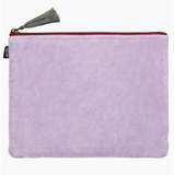 Nocturna Embroidered Velvet Flat Pouch