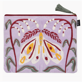 Nocturna Embroidered Velvet Flat Pouch